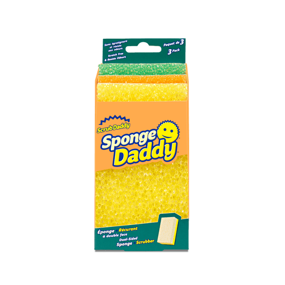 Scrub Daddy Sponge Daddy Non-Scratch Sponges, 3 Count