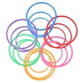 thumbnail image 1 of Shisuyan 18pcs Plastic Toss Rings Kids Ring Toss Game for Carnival Garden Backyard Outdoor Games (Random Color), 1 of 8