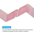 thumbnail image 3 of Unique Bargains Velvet Ribbon 1 1/2 Inch x 10 Yard Single Face Spool Silky DIY Crafts Gift Wrapping Bow Decoration Light Pink, 3 of 5