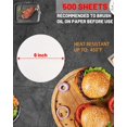 thumbnail image 2 of 500 Pcs Feuilles de Papier Parchemin pour Cuisson Rondes 6 Pouces, Moules à Gâteau Ronds Doublures en Papier Parchemin, Cercles de Papier Parchemin Antiadhésifs pour Cuisson, Moule à Cuisson pour Friteuse à Air Chaud Cuisson à la Vapeur Coupe à Pain Gâteau (Blanc-6 Pouces), 2 of 6