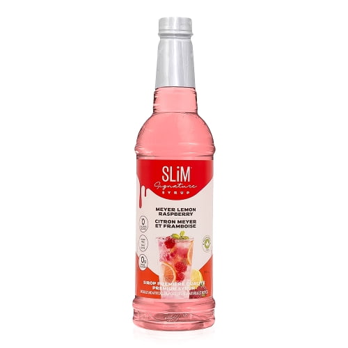 Slim Syrups Sirop Sans Sucre au Citron Meyer et à la Framboise