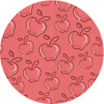 thumbnail image 1 of Ahgly Company Tapis d'Intérieur Ronds Transitionnels Rouges Lavables à la Machine, 6 Pieds Rond, 1 of 7