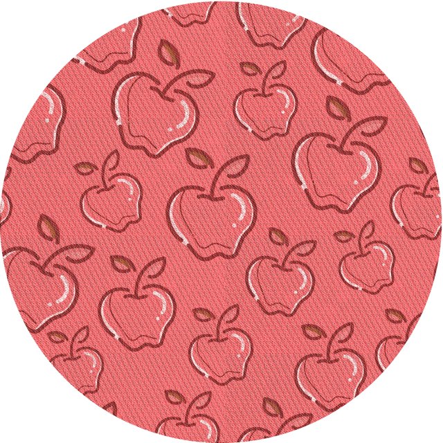 Ahgly Company Tapis d'Intérieur Ronds Transitionnels Rouges Lavables à la Machine, 5 Pieds Rond