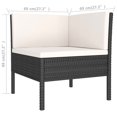 thumbnail image 3 of vidaXL 2 Piece Garden Lounge Set with Cushions Poly Rattan Black, 3 of 3