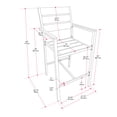 thumbnail image 2 of CorLiving Gallant Weather-Resistant Aluminum and Poly-Wood Stackable Outdoor Bar-Height Chairs, Silver Grey/Taupe (Set of 2), 2 of 8