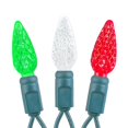 thumbnail image 4 of Novelty Lights 70 Light C6 LED Christmas Mini Light Set, Commercial Grade Outdoor String Lights, Red/Green/Pure White, Green Wire, 24 Feet, 4 of 8