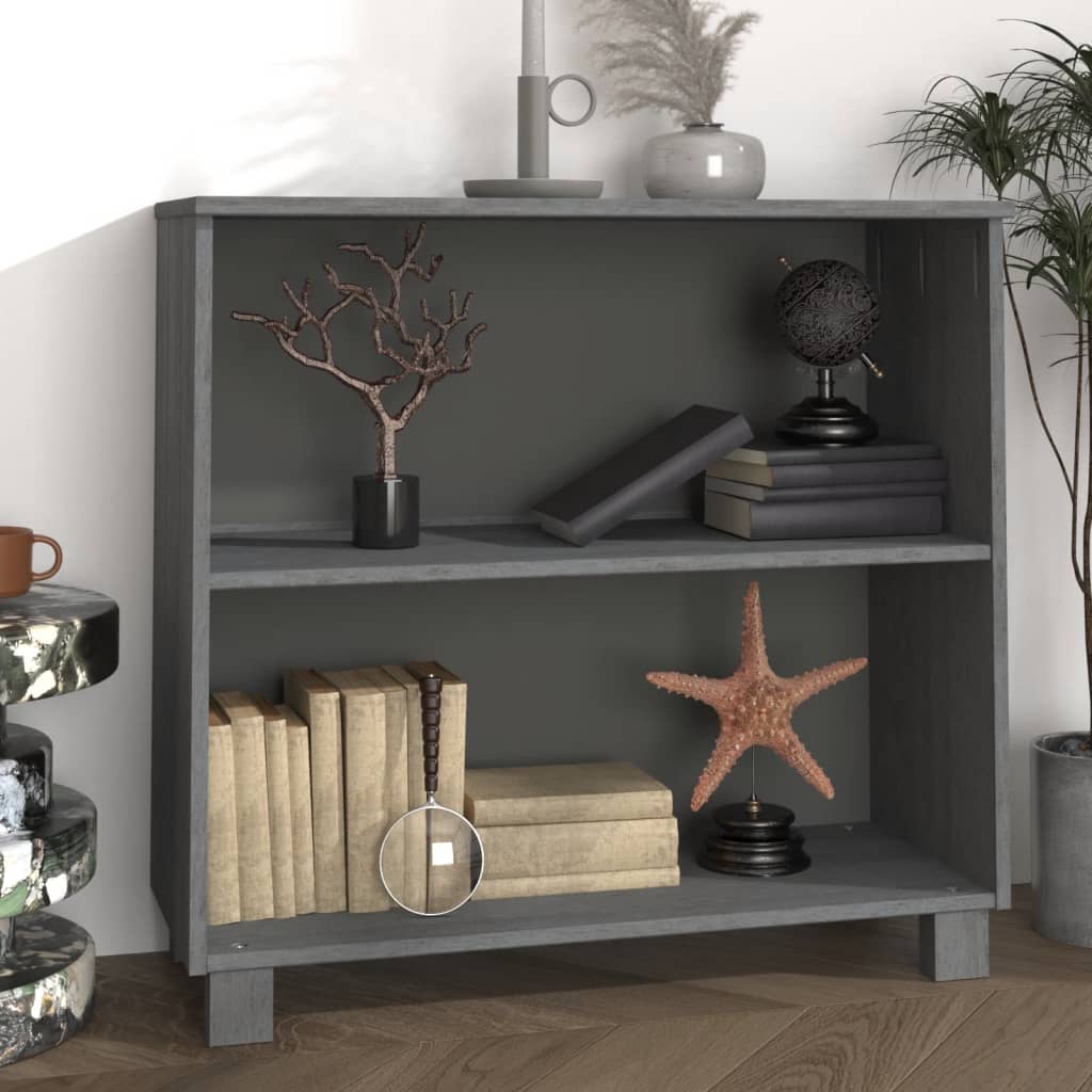 vidaXL Sideboard HAMAR Dark Grey 85x35x80 cm Solid Wood Pine