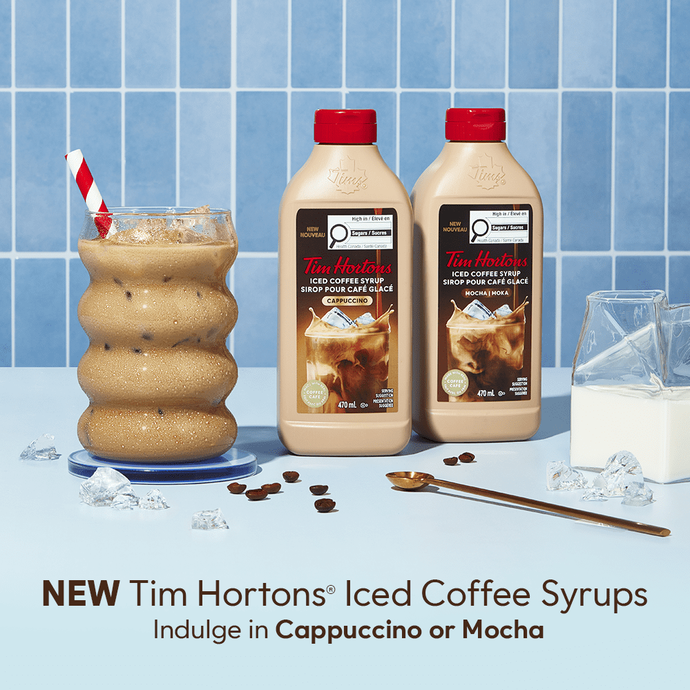 Sirop pour café glacé Tim Hortons – Cappuccino 470 ml