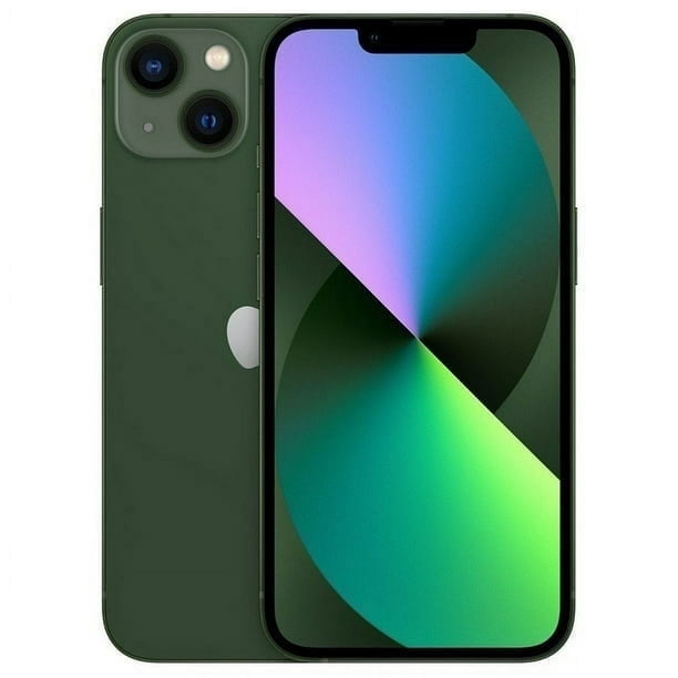 Restored Apple iPhone 13 256GB Fully Unlocked Green in excellent refurbished condition. Features a Super Retina XDR display, A15 Bionic chip, and dual-camera system for advanced photo and video capture. Includes 5G capabilities, Ceramic Shield for durability, and extended battery life. The flat-edged design is showcased in a green finish.