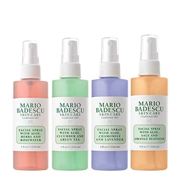 Mario Badescu Facial Spray Collection with Rose Water, Cucumber, Lavender and Orange Blossom, Multi-Purpose Cooling and Hydrating Face Mist for All Skin Types, Dewy Fini