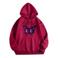 thumbnail image 1 of WEAIXIMIUNG Sweatshirts pour Femmes Coupe Ample Grande Taille Décontracté Col Rond Imprimé Hoodie, 1 of 2