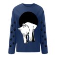 thumbnail image 4 of 50 % de Rabais Liquidation Chandail en Molleton Surdimensionné pour Femmes 2023 Surdimensionné Texte Drôle Imprimé Col Rond Manches Longues Chandail en Molleton Ample Chandail Blouse, 4 of 5