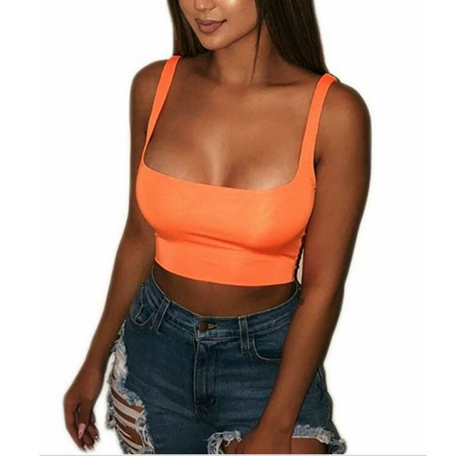 Haut Tube Sans Manches pour Femmes Été Dame Bandeau Extensible Court