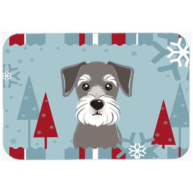 Winter Holiday Schnauzer Kitchen & Bath Mat, 20 x 30