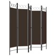 thumbnail image 2 of vidaXL 5-Panel Room Divider Brown 200x180 cm, 2 of 4