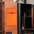thumbnail image 2 of Iron Vertical Mailbox Hanging Wall Mounted Suggestion Drop Box Secured Paperwork Newspapers Magazines Holder Postbox Case Porch Room , Orange, 2 of 7