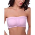 thumbnail image 1 of AMERTEER Double Layers Plus Size Strapless Bra Bandeau Tube Removable Padded Top Stretchy, 1 of 3