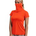 thumbnail image 3 of BiZtdJrK T-Shirt de Base de Protection Solaire pour Femme avec Masque Facial à Manches Courtes Confortable et Léger T-Shirts Pêche Randonnée Tenues de Plein Air Rouge TG Cadeaux de la Fête des Mères, 3 of 8