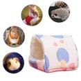 thumbnail image 3 of CBFFDC Autumn Winter Warm Pet Bed Winter Thick Soft Plush Cartoon Print Hamster Cozy Cold Resistant Heat Retention Sleeping Bed Rabbit Squirrel Small Animals, 3 of 6