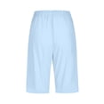 thumbnail image 5 of Timegard Womens Plus Size Shorts Elastic Waisted Drawstring Lightweight Casual Knee Length Shorts with Pockets, 5 of 5