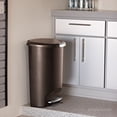 thumbnail image 5 of [Only at Walmart] Simplehuman 50 Liter / 13 Gallon Semi-Round Kitchen Step Trash Can with Secure Slide Lock, Mocha Plastic, 5 of 5