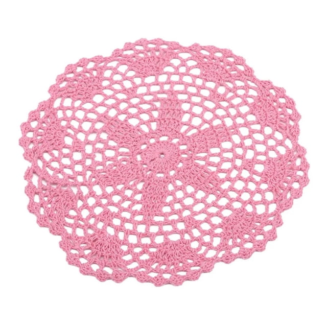 Bgsha Handmade Lace Crochet Placemat Coasters Set for Festive Christmas Table,