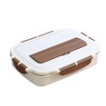 thumbnail image 2 of LSLJS 304 Stainless Steel RectangularLunch Box with Cutlery Four Compartments Lunch Box Adult Students with Rice Lunch Box Stainless Steel Square Lunch Boxs, 2 of 6