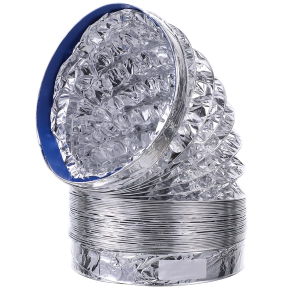 Shisuyan 1 Pce Tuyau de Gaine en Papier D\'aluminium Épaissie 1,5 m Tuyau d'Admission Tuyau d'Évacuation de Ventilateur de Ventilation pour Ventilation CVC Diamètre 180 mm (Argent)