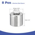 thumbnail image 2 of 8 Pcs Entretoises en Acier Inoxydable 304 9/16 Pouces OD x 1/4 Pouces ID x 1/2 Pouces Longueur(14x6x13mm) Vis Support de Bague Finition Simple Non Filetée Entretoises Rondes en Métal pour Vis M3 Boulons et Tringles, Argent, 2 of 6