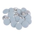 thumbnail image 1 of Unique Bargains 20pcs 34L Fabric Cloth Covered Button 21mm Round Metal Shank Sewing Buttons for Suits Dress Blouses, Light Blue, 1 of 5