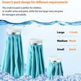 thumbnail image 2 of Ice Packs for Injuries Reusable  3 Pcs Cold/Hot Water Pack and 1 Taping for Pain Relief  Shoulder Knee  No-Leak Waterproof Light Blue Ice Bag After Surgery Recovery Therapy 6”/9”/11”, 2 of 7