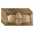 thumbnail image 1 of Fasade Art Deco Vinyl 2ft x 4ft Glue Up Ceiling Panel Copper Fantasy 5 Pack, 1 of 5