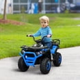 thumbnail image 2 of Qaba VTT pour Enfants 12 V, Jouet à Chevaucher avec 4 Roues à Suspension à Ressort, Bleu, 2 of 9