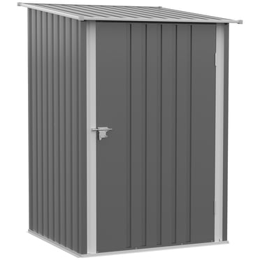 Outsunny 3.3' x 3.4' Lean-to Garden Storage Shed w/ Lockable Door
