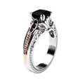 thumbnail image 1 of EGNMCR Rings Fashion Women Copper Rings Black Jewelry Wedding Rings Size 6-10 fashion ring, 1 of 5