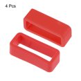 thumbnail image 3 of Unique Bargains Watch Band Strap Loops Silicone for 19mm Width Watch Band, Red 4 Pack, 3 of 5