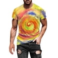 thumbnail image 2 of EGNMCR Men's Fashion Summer Neckline T-shirt Printing Pattern Short Sleeve, 2 of 5
