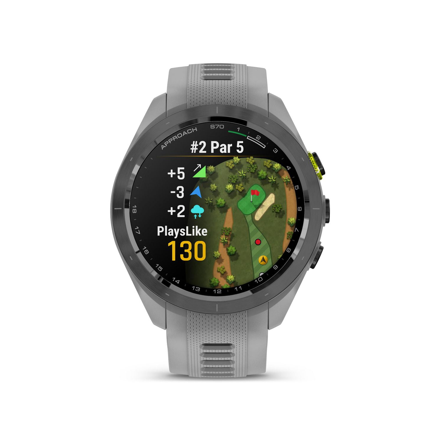 Montre intelligente Garmin de golf GPS haut de gamme Approach® S70 1.2 po avec écran AMOLED - 42 mm
