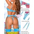 thumbnail image 3 of ORUYROP Floral Embroidered, Underwire, G-String, Garter Belt, 4 Pieces Lingerie, 3 of 7