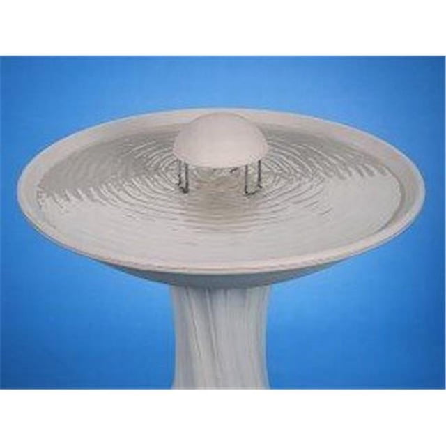 Allied Precision Onduleur d'Eau pour Bains d'Oiseaux, Exposé dans un Bain d'Oiseaux en Céramique avec des Ondulations Créées par Son action d'Agitation. l'Appareil Multicolore Fonctionne Silencieusement sur Deux Piles D, Prévenant l'Eau Stagnante et Attirant les Oiseaux. Idéal pour les centres de Jardin et les Fontaines pour Bains d'Oiseaux, et Convient aux Bains d'Oiseaux Chauffants en Hiver.