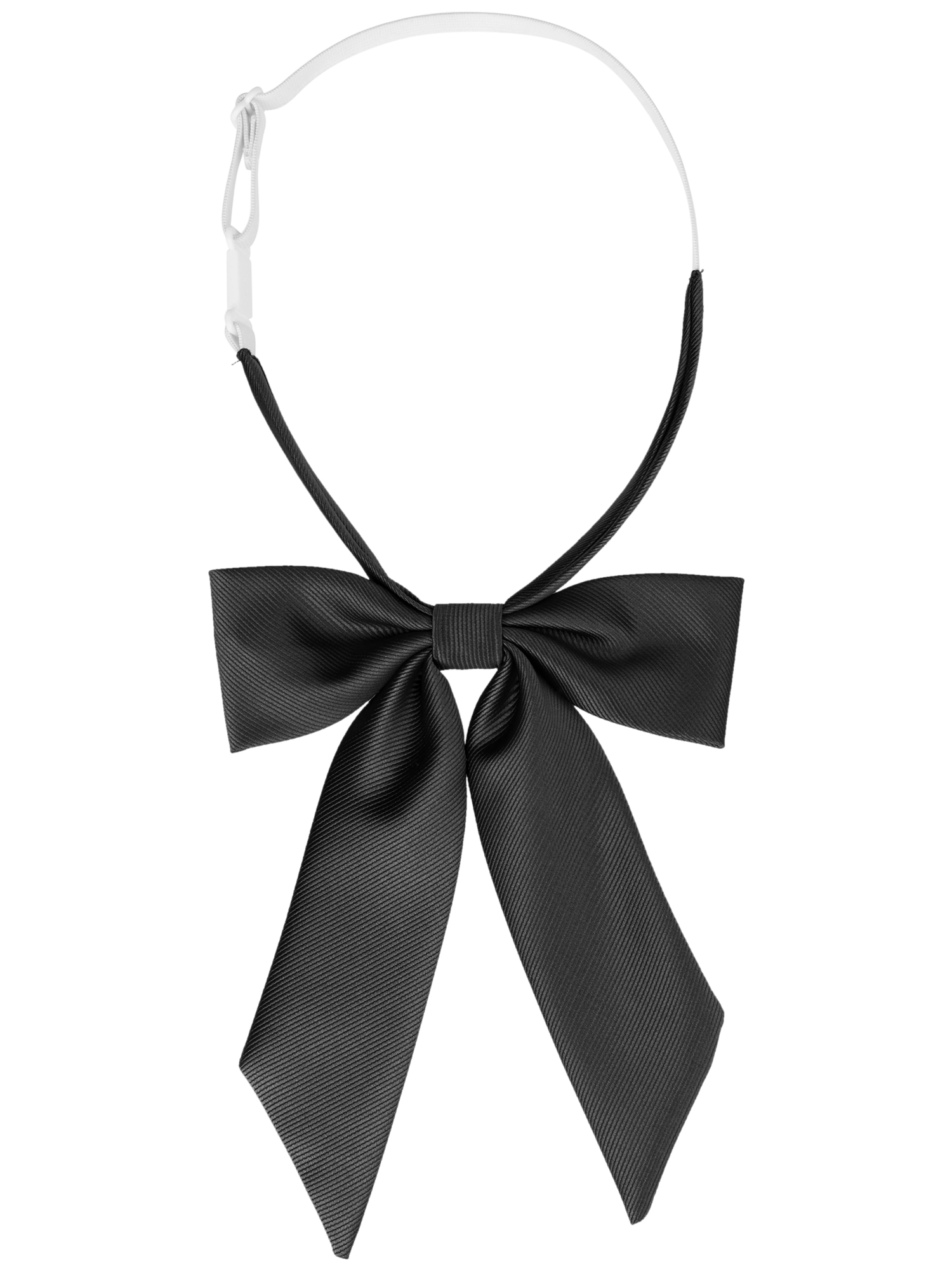 INSPIRE CHIC Women's Bow Ties Solid Color Western Ribbon Pre-Tied Bowties Black