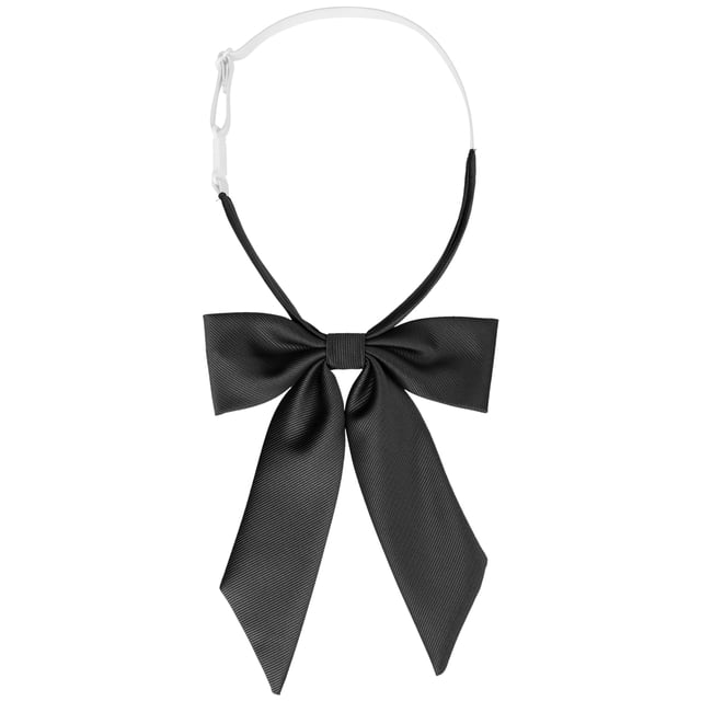 INSPIRE CHIC Women's Bow Ties Solid Color Western Ribbon Pre-Tied Bowties Black