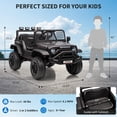 thumbnail image 4 of Ourlova Kids Electric Vehicles with Parent Remote Control, 3 Speeds, Max Speed 5 MPH, Spring Suspension, LED Lights, Music, Electric Ride-On Car, 4 of 9