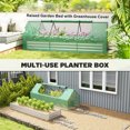 thumbnail image 4 of Outsunny Jardinière Surélevée 8,6 x 3 x 1 Pi avec Mini Serre, Vert, 4 of 10