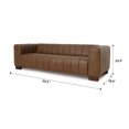 thumbnail image 3 of Portfino Leather Dark Chocolate 3-Seater Sofa, 3 of 4