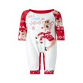 thumbnail image 3 of Family Christmas Elk Pattern Round Neck Long Sleeves Pajamas Trousers, 3 of 8