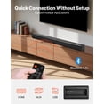 thumbnail image 3 of VEVOR Sound Bar for Smart TV, 2.0 Channel, 32-Inch 2 in 1 Detachable Soundbar TV Speakers, with Bluetooth HDMI AUX USB Connection, Remote Control, 80W Surround Sound System, for Home Theater Audio, 3 of 9