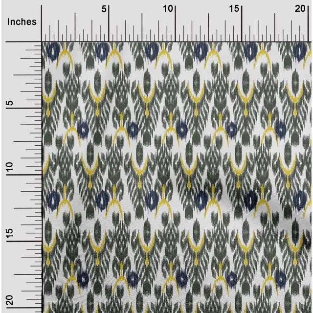 oneOone Cotton Poplin Fabric Tree Style Ikat Fabric Prints By Yard 56 Inch Wide