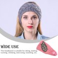 thumbnail image 4 of Crochet Headbands Winter Leaves Pattern with Rhinestones Elastic Head Protector Wide Warm Chunky Hair Accessories for Girls Skin pink, 4 of 8