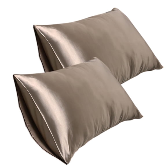 Cagogo under $5 Satin Pillowcase, 2 Pack Satin Pillowcase Set, 20x25 Inch Silk Feel Pillow Cover, Smooth Hair Friendly, Hotel Quality Bedding, Wrinkle Resistant